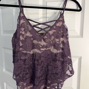 Express Plum Lace Camisole